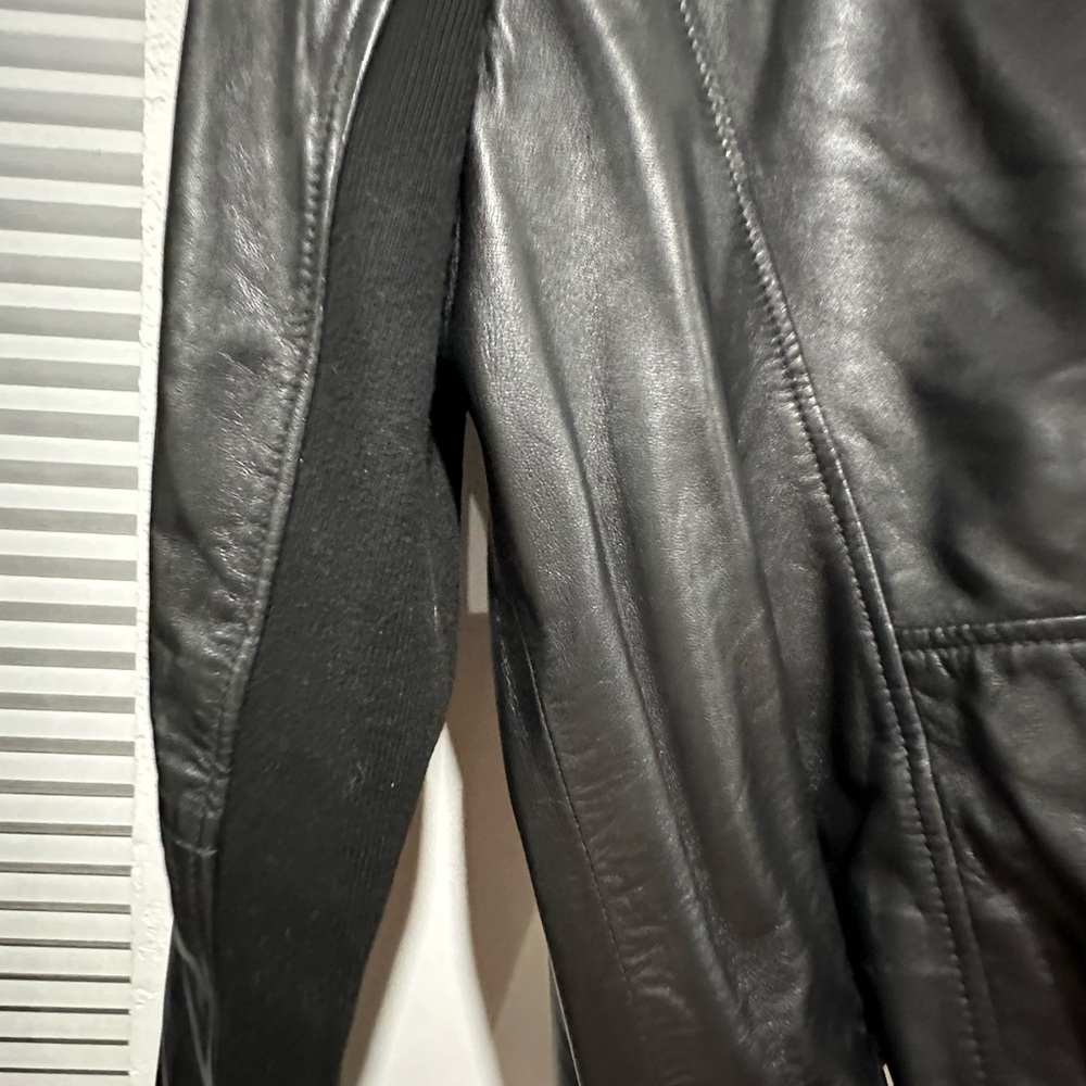 Nordstrom Black Leather Moto Jacket - Picture 12 of 14